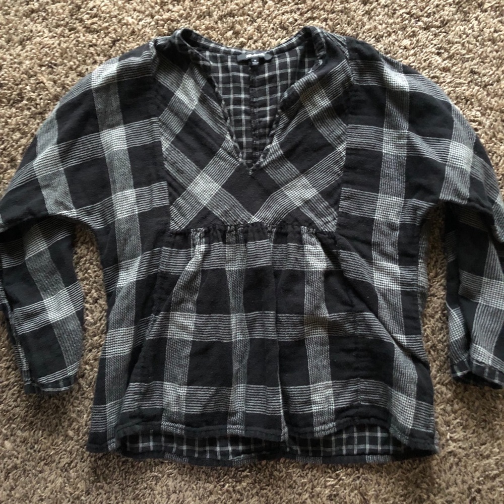 Madewell checkered top